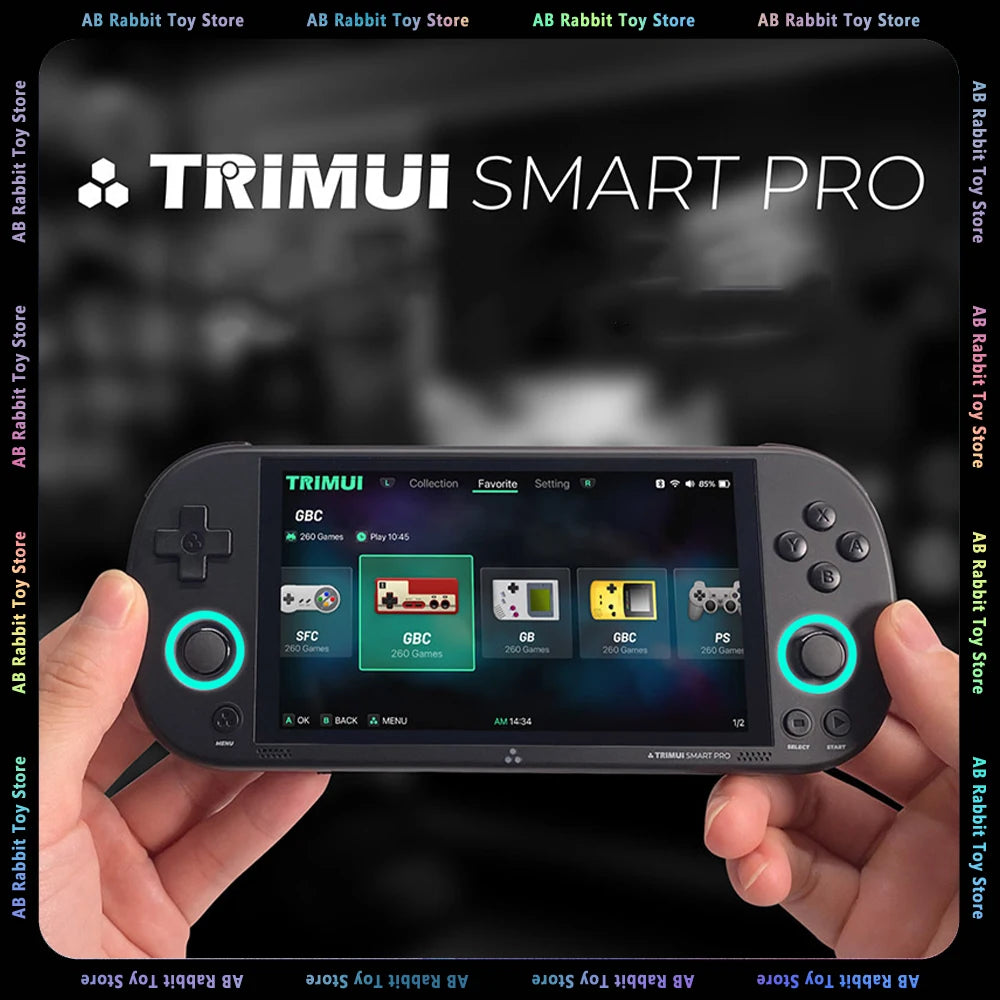 4.96 Inch Trimui Smart Pro 720P HD Handheld Game Console Retro Arcade Recreational Machine IPS Screen Game Player Kids Gifts