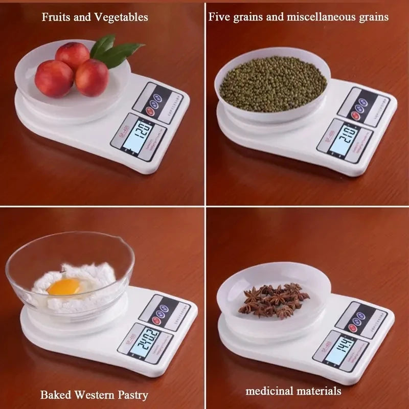 New 5kg/7kg/10kg Electronic Food Scale for Cooking Baking Weighing Measuring Scale Display Digital Kitchen Scale 1g High Precise