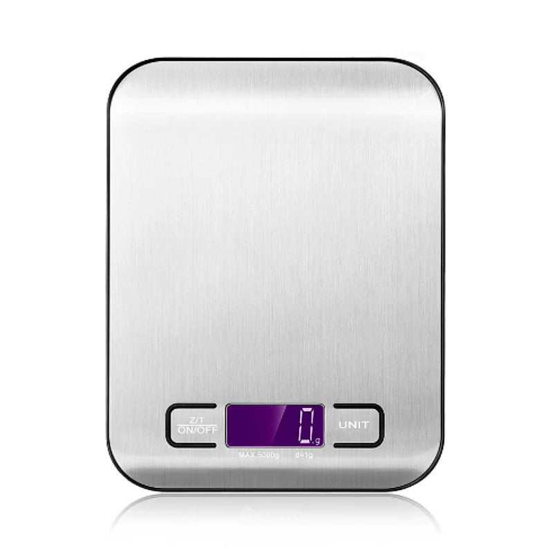 Digital Kitchen Scale 5kg/10kg Stainless Steel Panel USB Charg Precise Small Platform Scale Portable Multifunction LCD Display