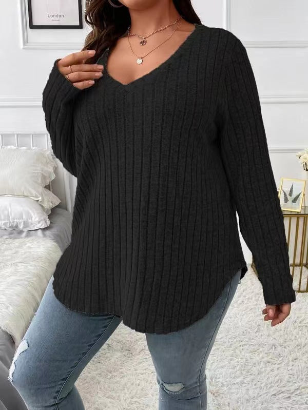 Fashion V-neck Long-sleeved T-shirt For Women