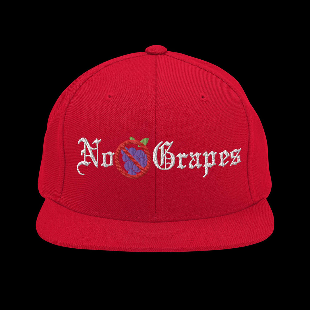 No Grapes Snapback Hat