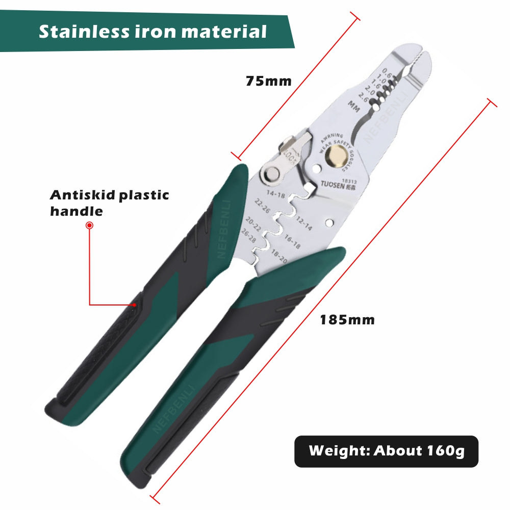 Wire Stripper Multifunctional Electrician Pliers Stainless Iron