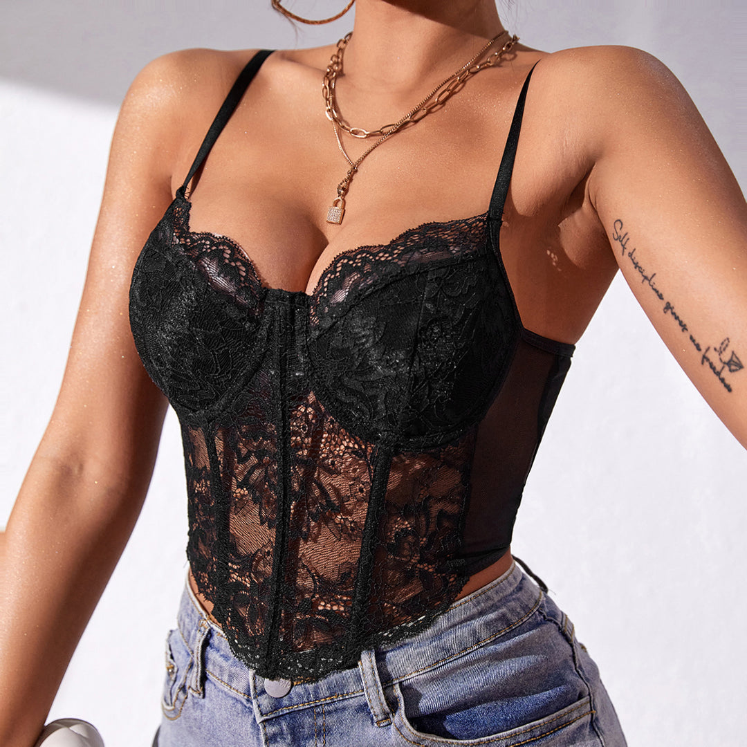 Lace Slim-fit Tank Top Women