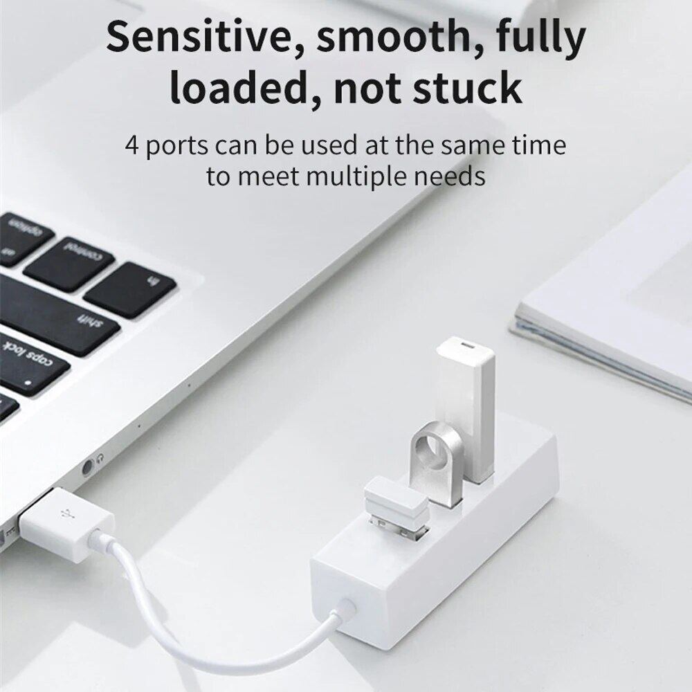 High-Speed Universal USB Hub 4 Port USB 2.0 Hub with Cable