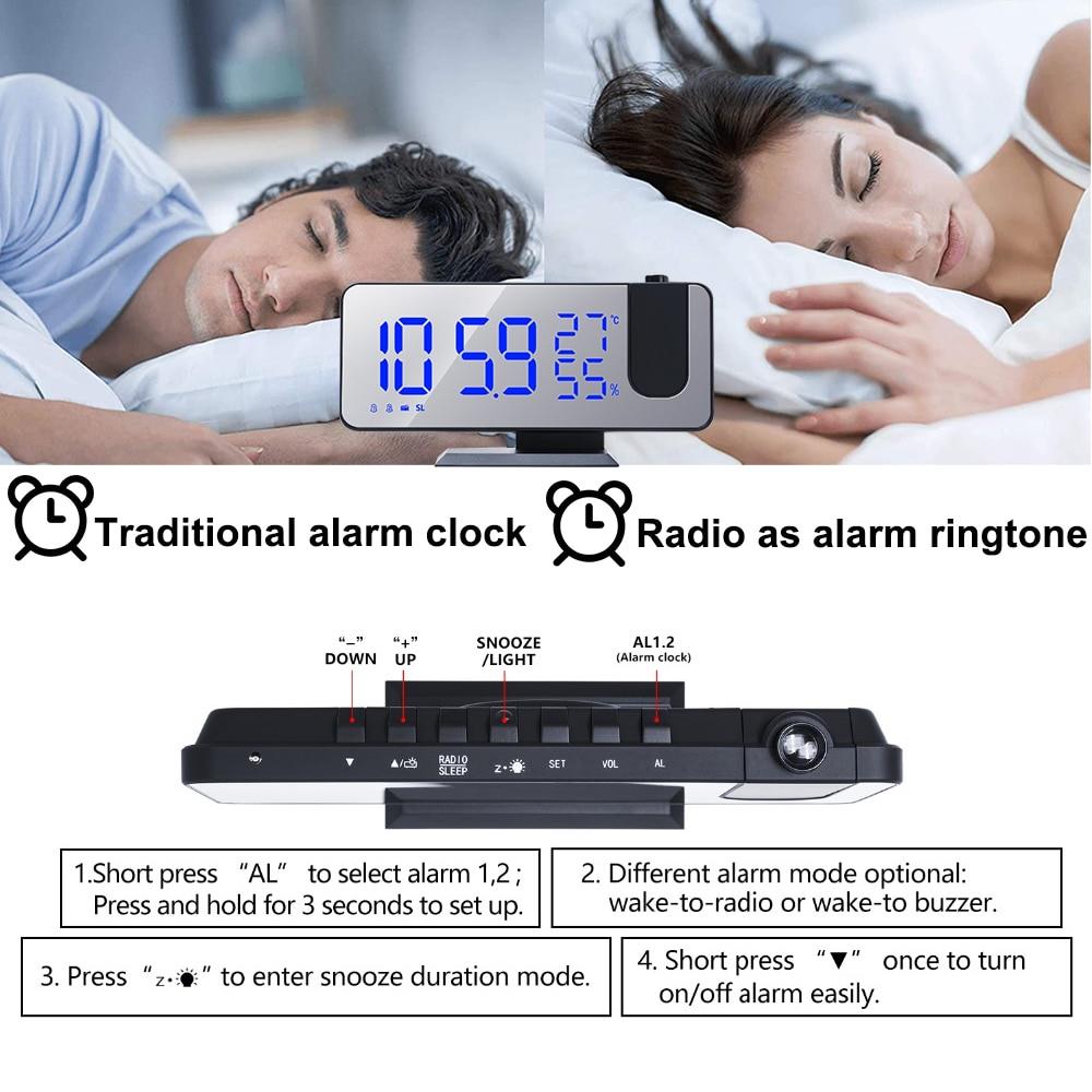 LED Digital Projection Alarm Clock