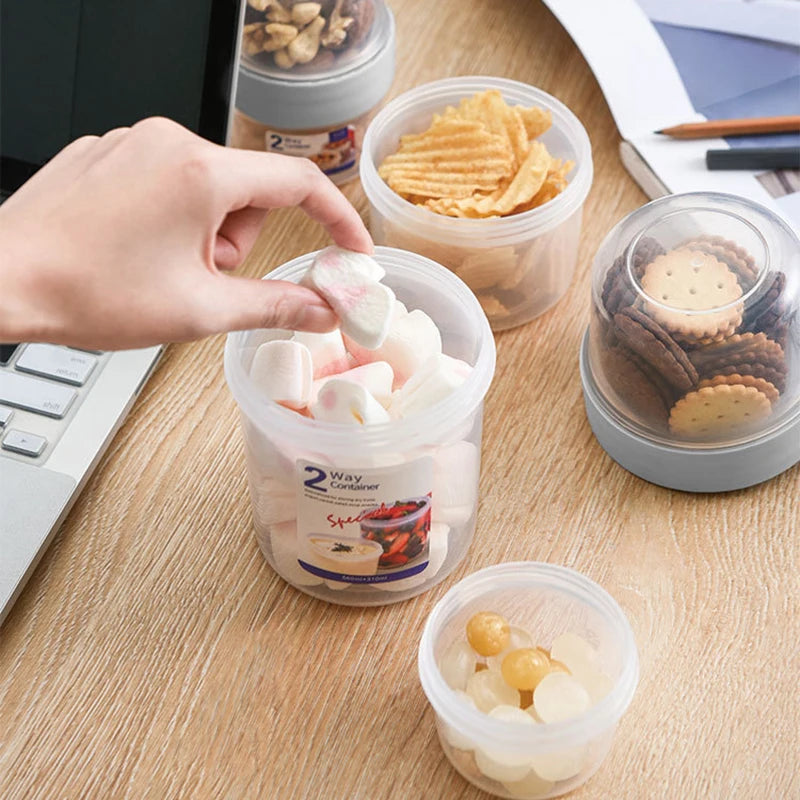 Breakfast On The Go Cups Cereal And Milk Container Airtight Food Storage Box Sealed Transparent Crisper Cup-type Food Storage