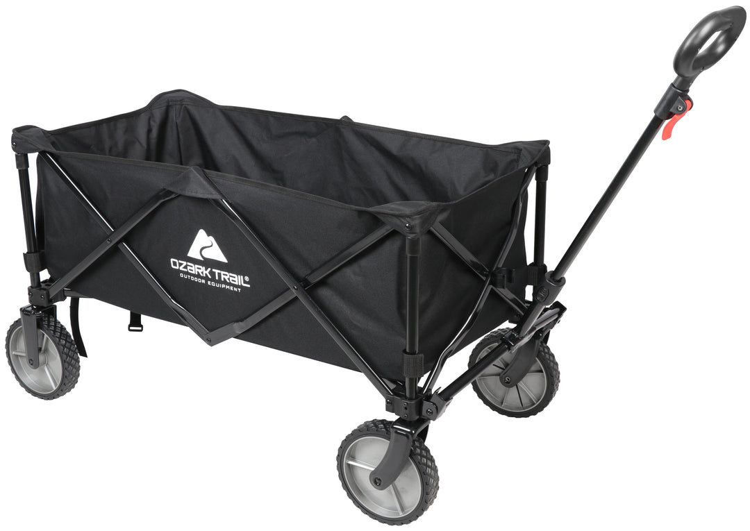 Ozark Trail Multi-Purpose Big Bucket Cart, Black Wagon, 24 inches in H