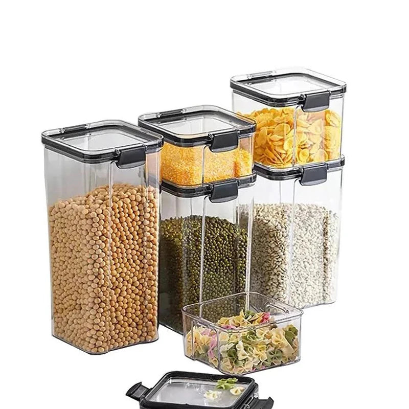 Food Storage Containers, Airtight Cans, Plastic Storage Boxes, Stackable Food Storage Boxes, Kitchen Refrigerator Storage Tanks