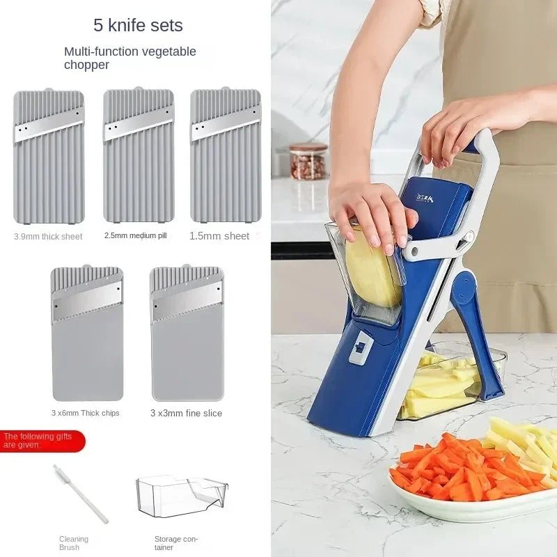 Vegetable Cutter Manual Multifunction Kitchen Vegetable Slicer Chopper Graters Potato Radish Slicer Kitchen Fruit Vegetable Tool