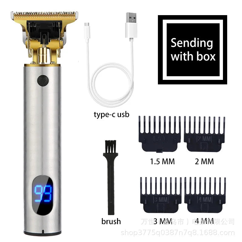 T9 Hair Clipper Professional Electric Shaver Men's Hair Clipper USB Rechargeable Hair Trimmer For Men Oil Head Beard Razor