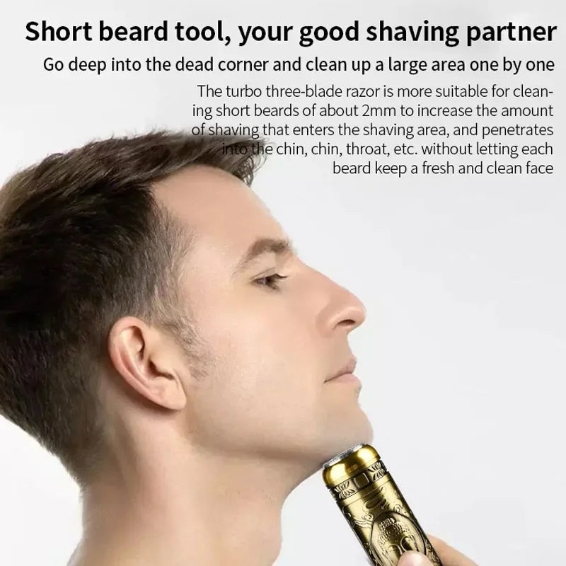 Vintage Rechargeable Shaver Beard trimmer Machine Metal T9 Hair Trimmer Machine Men‘s Professional Electric hair clipper USB