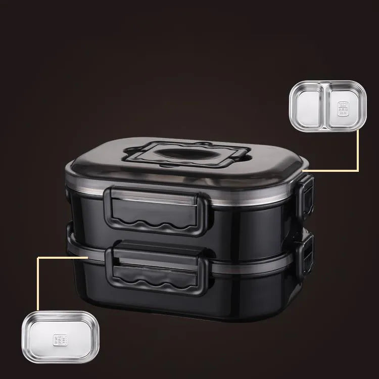 Lunch Box for Kids School Children Stainless Steel Bento Box Japanese Style Office Worker Portable Lunchbox Microwave Tableware