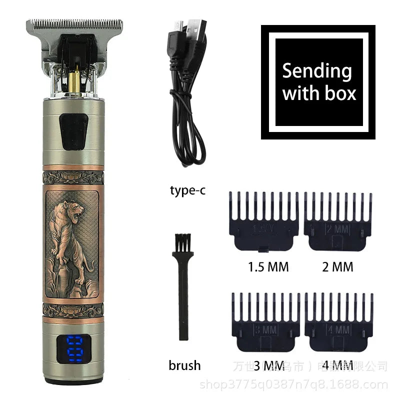 T9 Hair Clipper Professional Electric Shaver Men's Hair Clipper USB Rechargeable Hair Trimmer For Men Oil Head Beard Razor