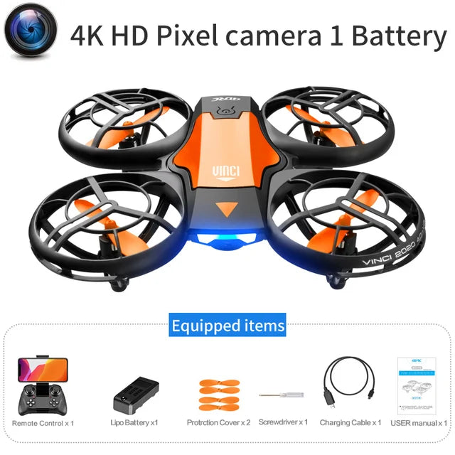 4DRC V8 Mini Drone 4k Profession HD Wide Angle Camera 1080P WiFi FPV Drone Height Keep Foldable Gesture Control Quadcopter Toys