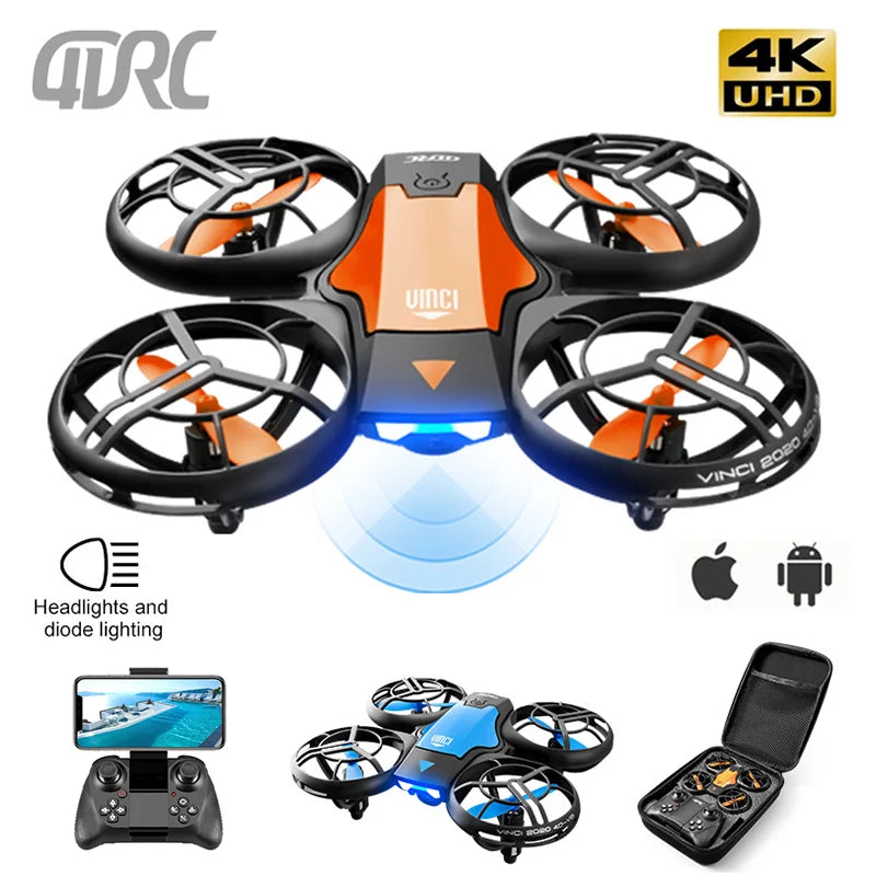 4DRC V8 Mini Drone 4k Profession HD Wide Angle Camera 1080P WiFi FPV Drone Height Keep Foldable Gesture Control Quadcopter Toys