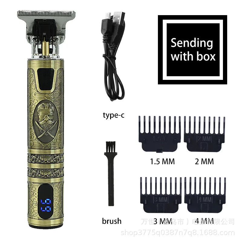 T9 Hair Clipper Professional Electric Shaver Men's Hair Clipper USB Rechargeable Hair Trimmer For Men Oil Head Beard Razor