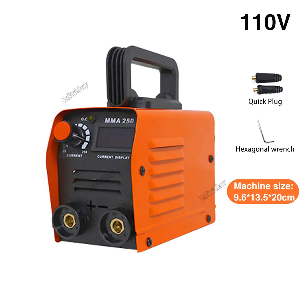 MMA250 Mini Welding Machine Inverter Electric Welding Machine 110v 220v Adjustable Current 20-250A Handheld Arc Welder Equipment