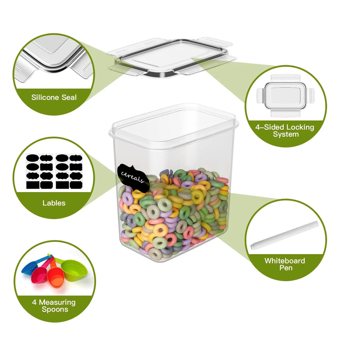 10Pcs Set 1.6L Plastic Box Food Storage Box Storage Tank Airtight Plastic Containers Sealed Cans For Coarse Cereals Grains