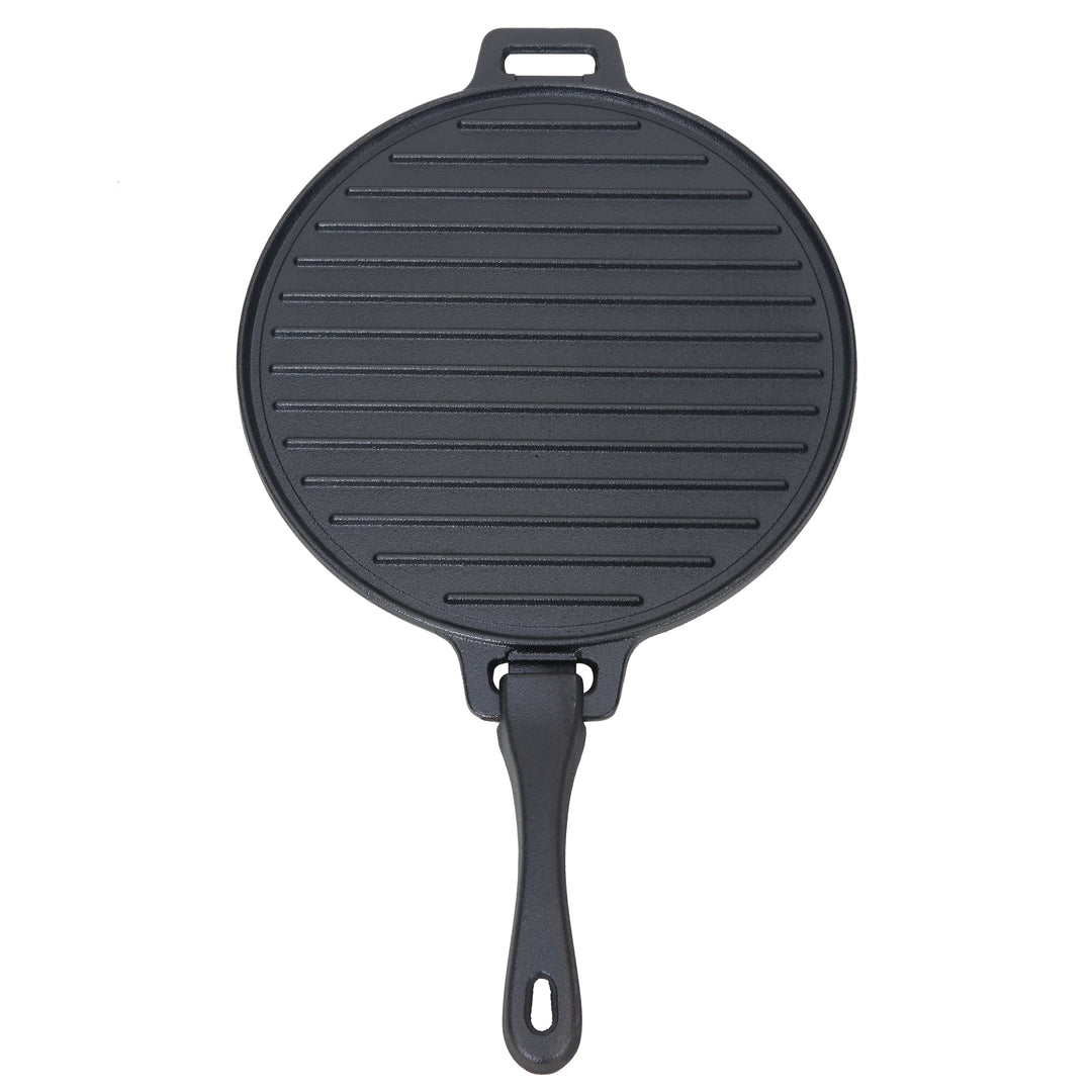 Ozark Trail 4-Piece Cast Iron Skillet Set with Handles and Griddle, Pr