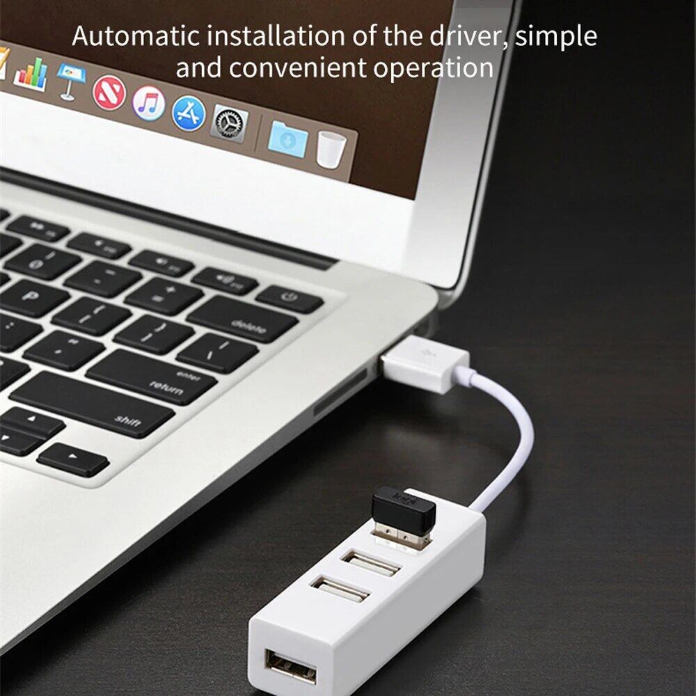 High-Speed Universal USB Hub 4 Port USB 2.0 Hub with Cable